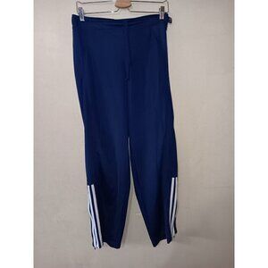 Women's Size Small Adidas Climalite Blue White Stripes Track Sweatpants